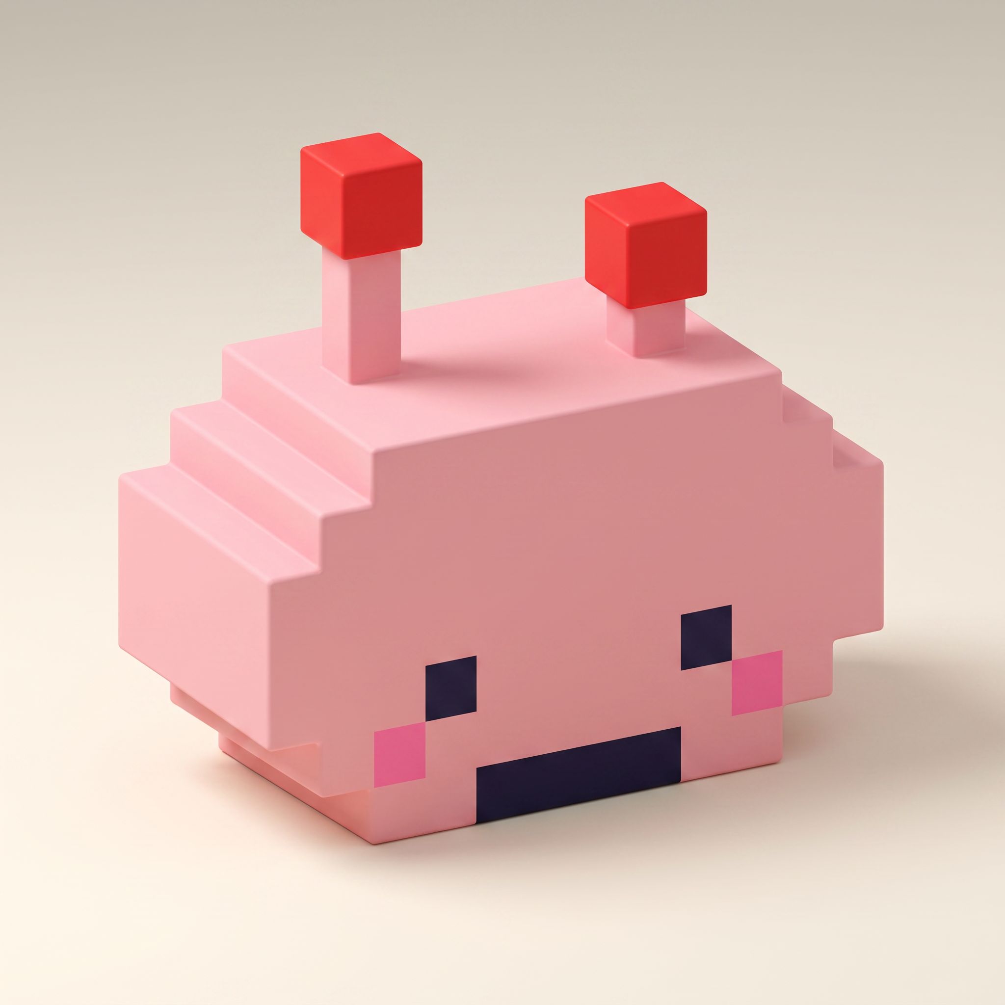 the same pixie as a voxel toy, rendered by the process